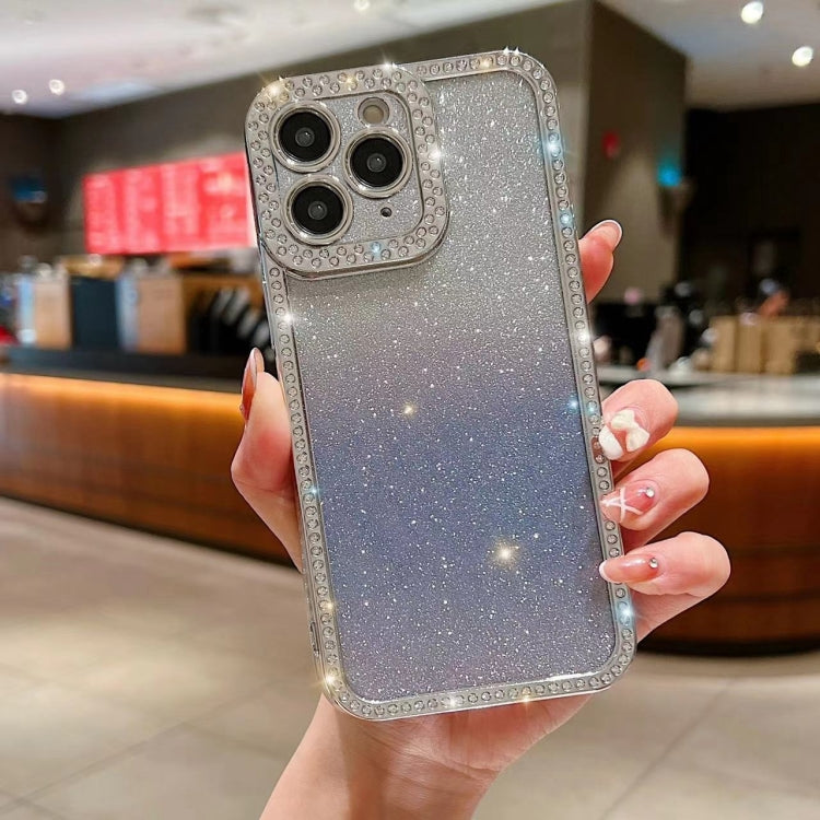 Diamond Gradient Glitter Plated TPU Phone Case, For iPhone 11, For iPhone 15 Pro Max, For iPhone 11 Pro Max
