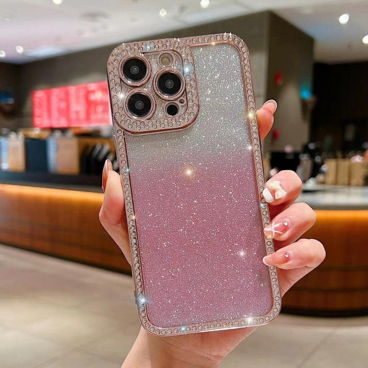 Diamond Gradient Glitter Plated TPU Phone Case, For iPhone 13, For iPhone 15 Pro, For iPhone 13 Pro