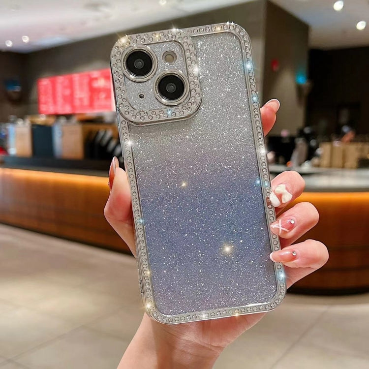 Diamond Gradient Glitter Plated TPU Phone Case, For iPhone 13 Pro Max, For iPhone 14, For iPhone 14 Pro