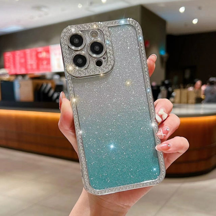 Diamond Gradient Glitter Plated TPU Phone Case, For iPhone 13 Pro Max, For iPhone 14, For iPhone 14 Pro