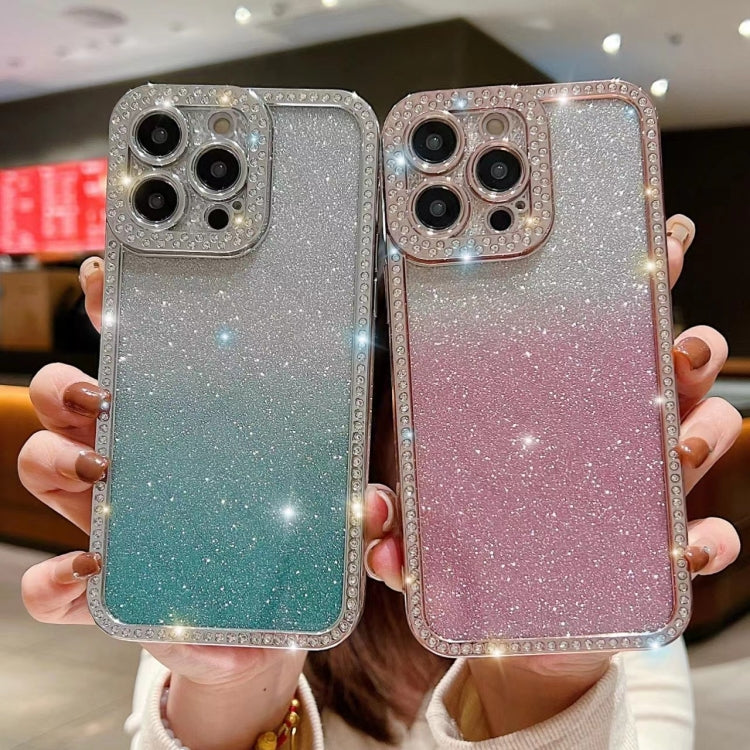 Diamond Gradient Glitter Plated TPU Phone Case, For iPhone 12, For iPhone 12 Pro, For iPhone 12 Pro Max