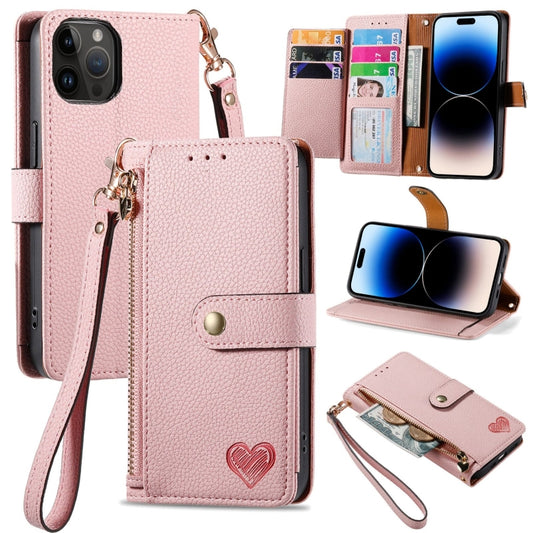 Love Zipper Lanyard Leather Phone Case, For iPhone 14 Pro Max, For iPhone 7 / 8 / SE 2022, For iPhone 13 Pro Max, For iPhone 13 Pro