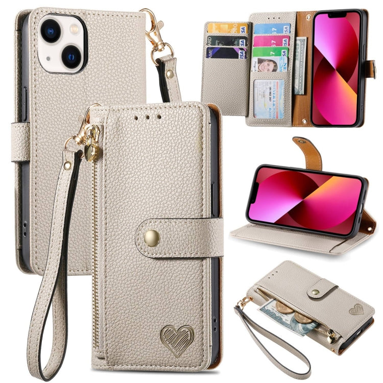 Love Zipper Lanyard Leather Phone Case, For iPhone 13, For iPhone 12 / 12 Pro, For iPhone 12 Pro Max, For iPhone 11 Pro Max