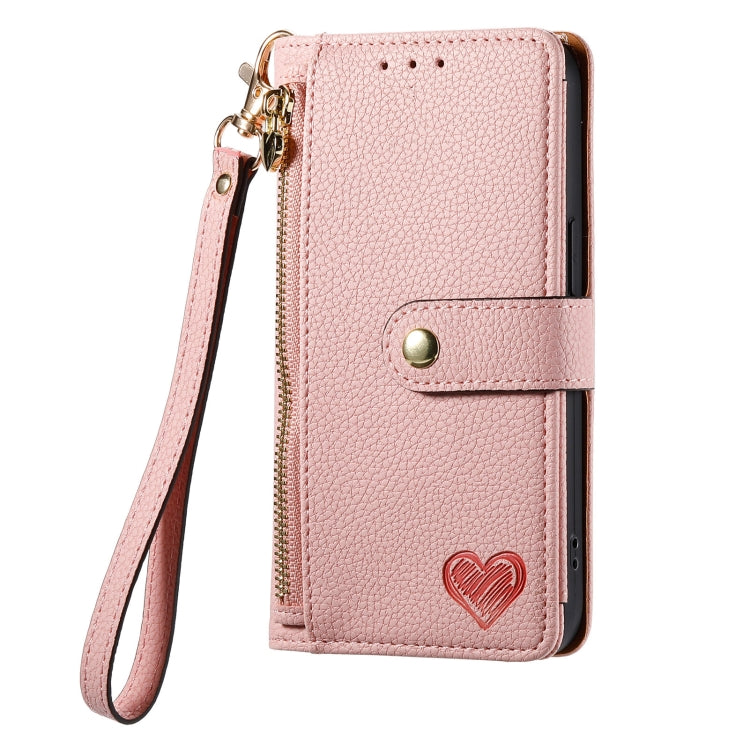 Love Zipper Lanyard Leather Phone Case, For iPhone 7 Plus / 8 Plus, For iPhone 6 Plus / 6s Plus, For iPhone 6 / 6s