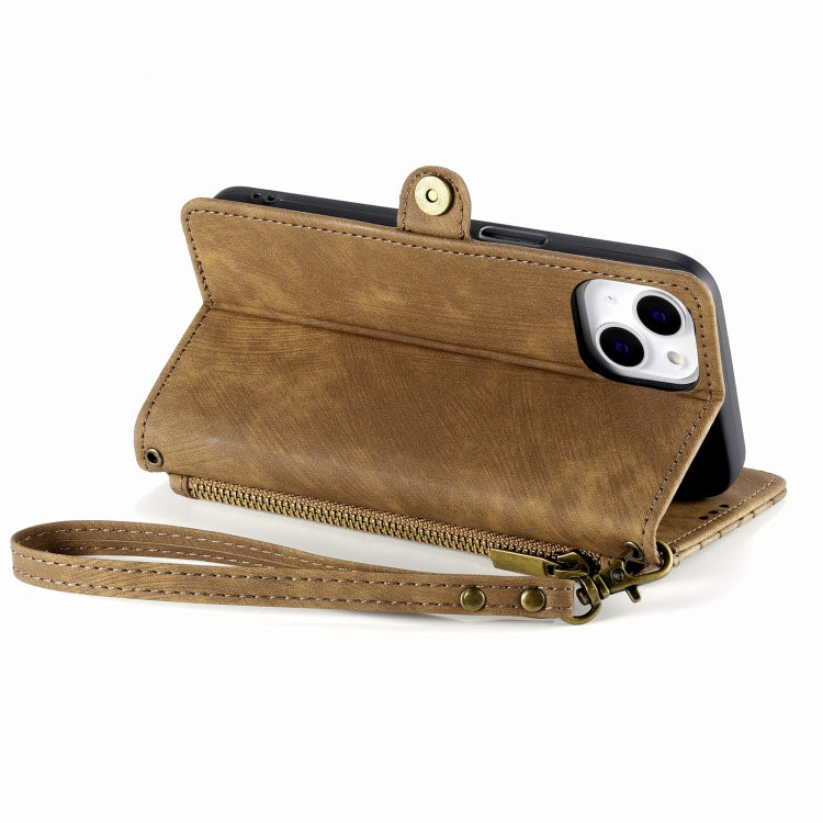 Geometric Zipper Wallet Side Buckle Leather Phone Case, For iPhone 7 Plus / 8 Plus, For iPhone 6 Plus / 6s Plus, For iPhone 6 / 6s