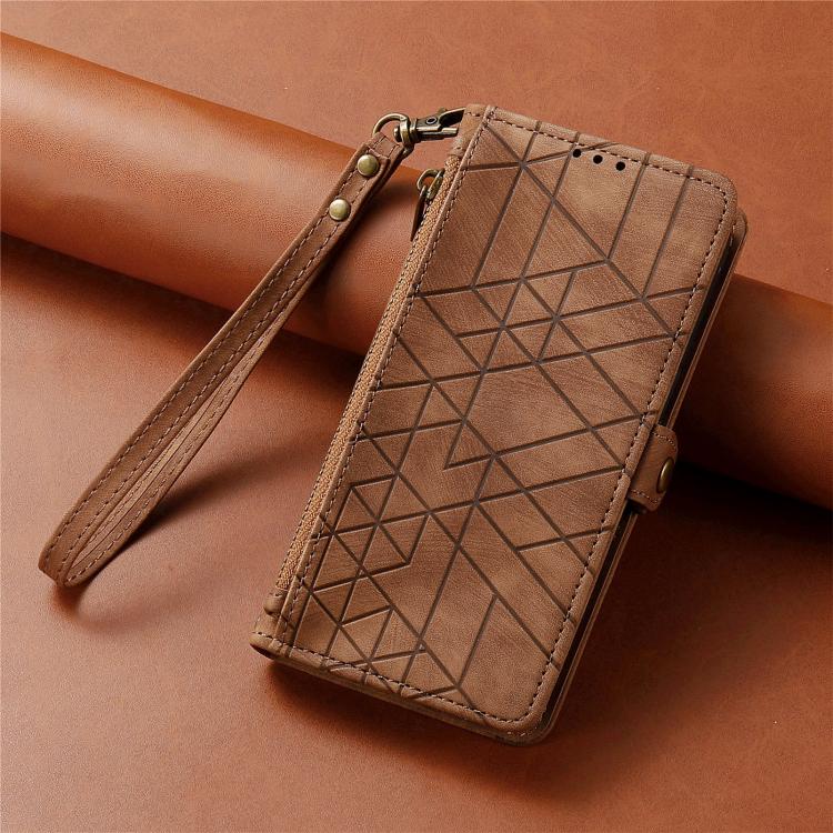Geometric Zipper Wallet Side Buckle Leather Phone Case, For iPhone 17e / 16e, For iPhone 17 Pro Max, For iPhone 17 Pro, For iPhone 17
