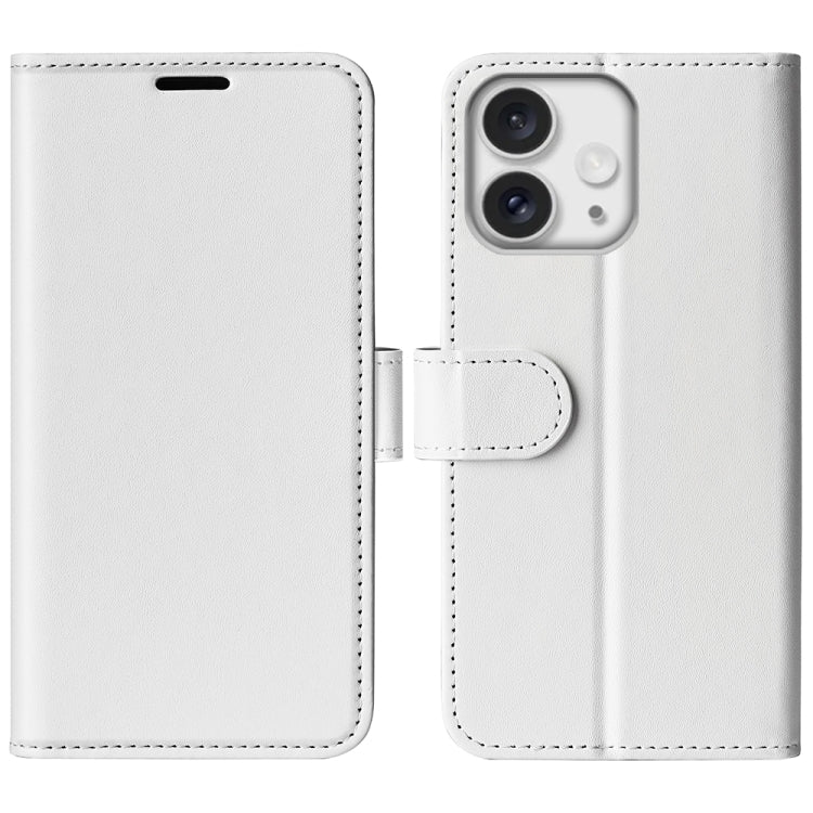 R64 Texture Horizontal Flip Leather Phone Case, For iPhone 16 Pro, For iPhone 16 Plus, For iPhone 16, For iPhone 15 Pro Max, For iPhone 15 Pro, For iPhone 15 Plus