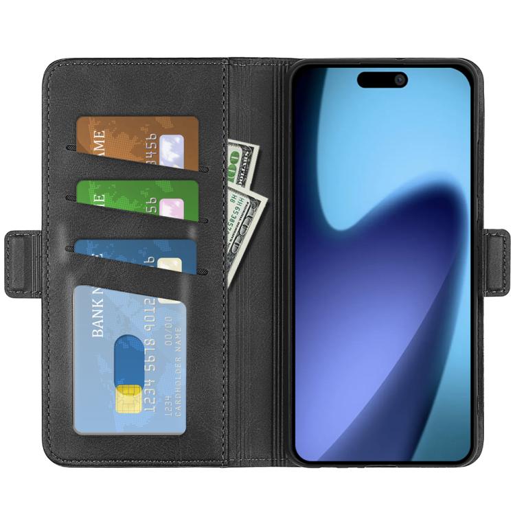 Dual-side Magnetic Buckle Horizontal Flip Leather Phone Case, For iPhone 16 Pro Max, For iPhone 16e, For iPhone 16 Pro, For iPhone 16 Plus