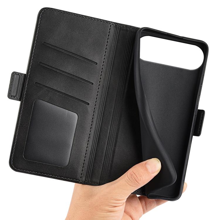 Dual-side Magnetic Buckle Horizontal Flip Leather Phone Case, For iPhone 16 Pro Max, For iPhone 16e, For iPhone 16 Pro, For iPhone 16 Plus