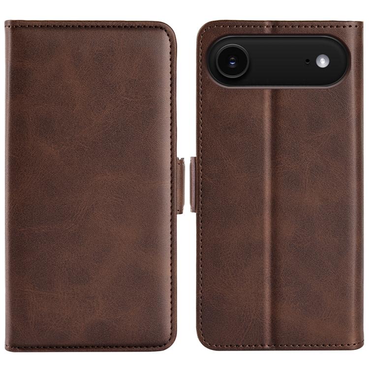 Dual-side Magnetic Buckle Horizontal Flip Leather Phone Case, For iPhone 16 Pro Max, For iPhone 16e, For iPhone 16 Pro, For iPhone 16 Plus