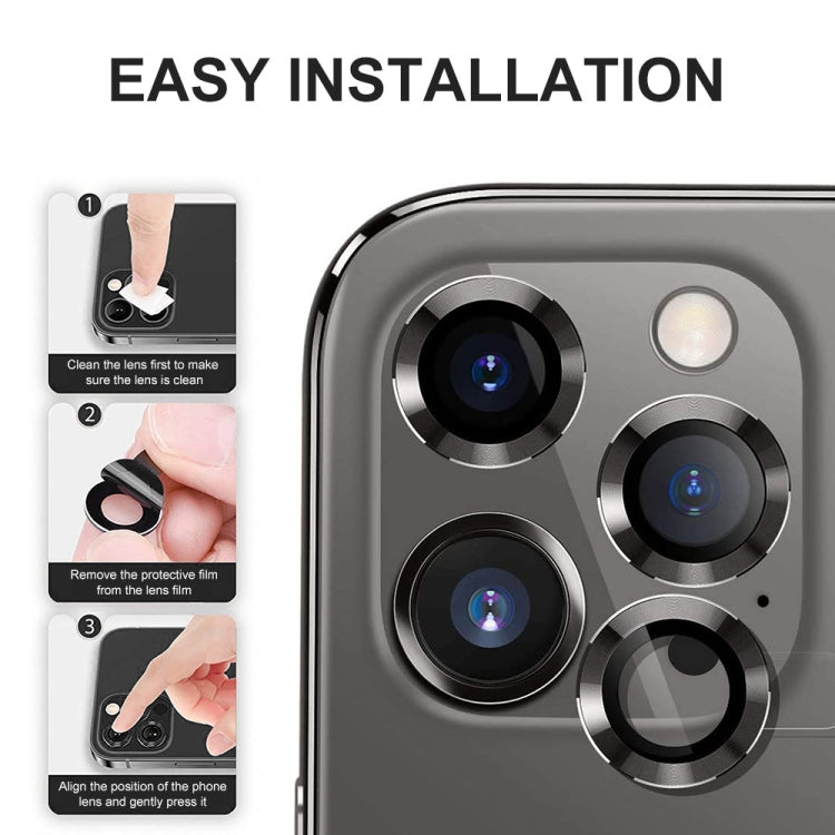ENKAY 9H Rear Lens Aluminium Alloy Tempered Glass Film, For iPhone 15 Pro / 15 Pro Max