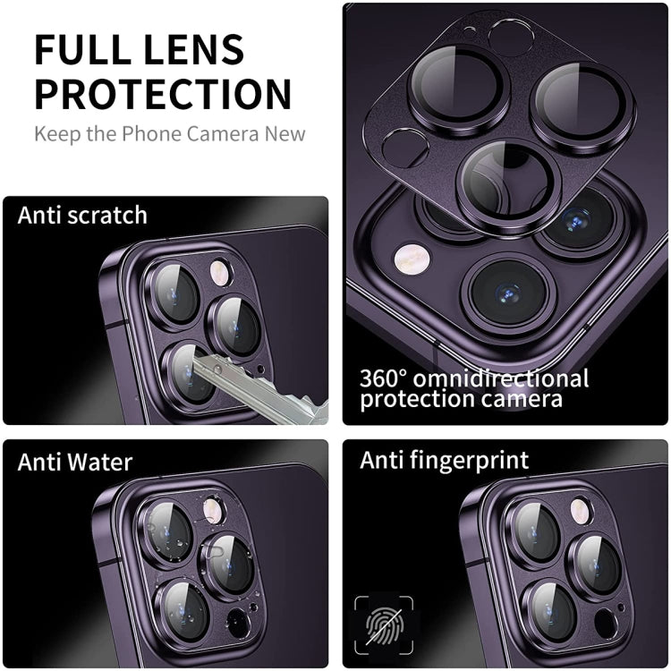 ENKAY Anti-reflection Camera Lens Aluminium Alloy Tempered Glass Film, For iPhone 15 Pro / 15 Pro Max