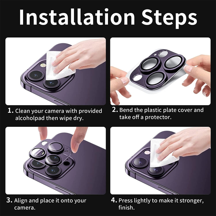 ENKAY Anti-reflection Camera Lens Aluminium Alloy Tempered Glass Film, For iPhone 15 Pro / 15 Pro Max