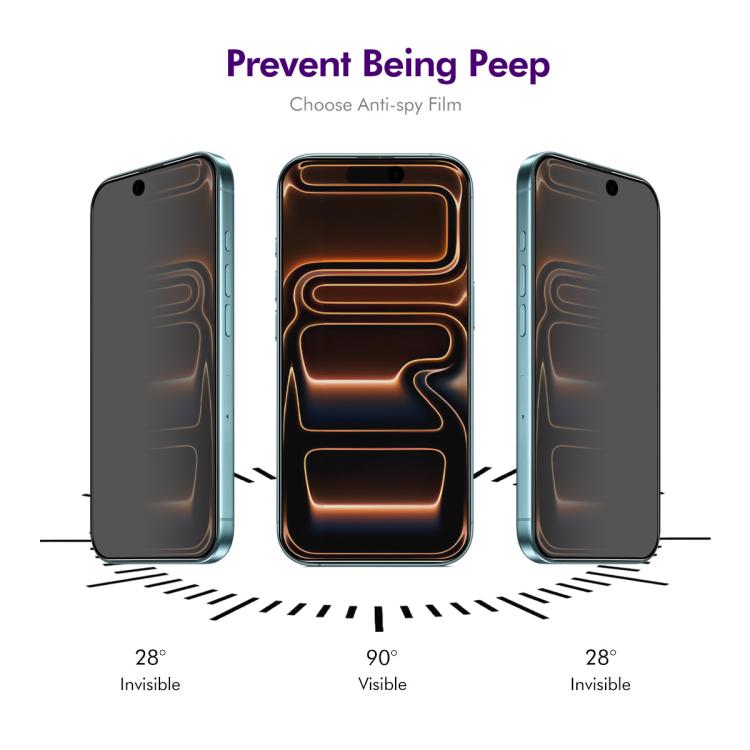 5pcs ENKAY Hat-Prince 28° Anti-peeping Tempered Glass Protector Full Screen Film, For iPhone 16 Pro Max, For iPhone 16 Pro, For iPhone 16 Plus, For iPhone 16, For iPhone 15 Pro Max, For iPhone 15 Pro, For iPhone 15 Plus, For iPhone 15