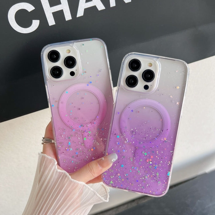 Glitter MagSafe Hybrid Clear TPU Phone Case, For iPhone 11 Pro