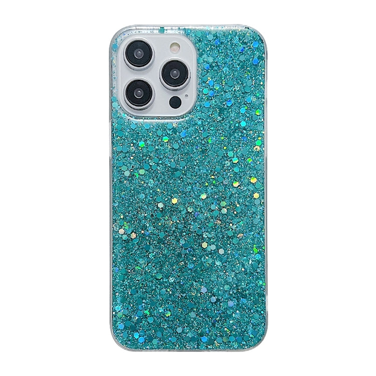 Glitter Sequins Epoxy TPU Phone Case, For iPhone 16 Plus, For iPhone 16, For iPhone 15 Pro Max