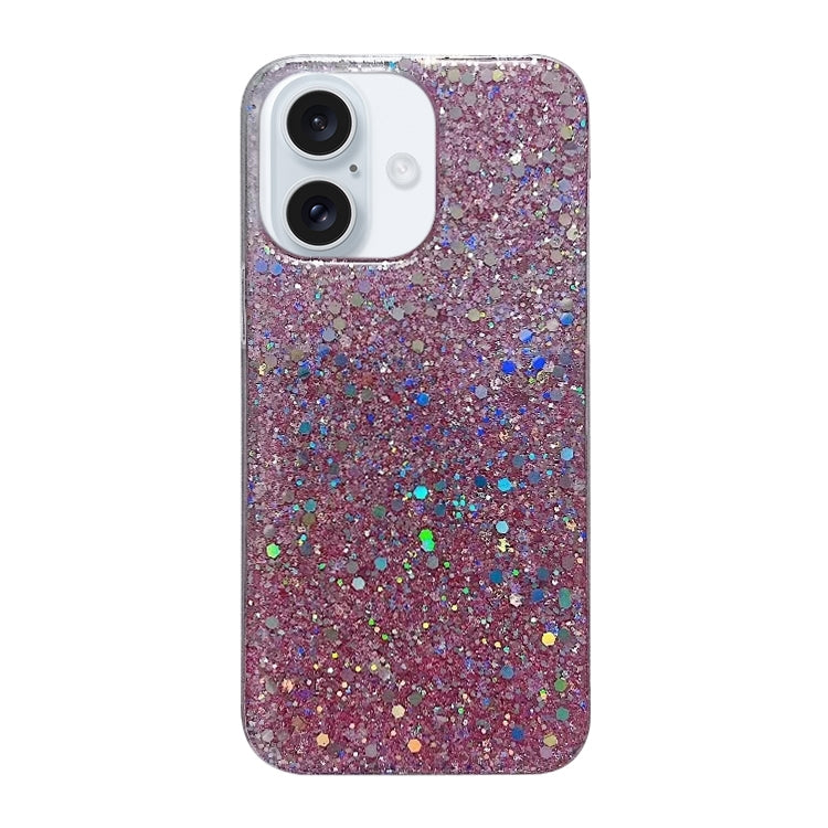 Glitter Sequins Epoxy TPU Phone Case, For iPhone 16 Plus, For iPhone 16, For iPhone 15 Pro Max