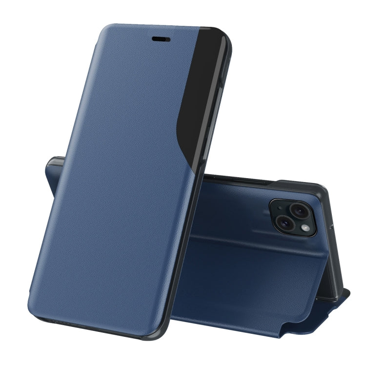 Side Display Flip Leather Phone Case, For iPhone 15