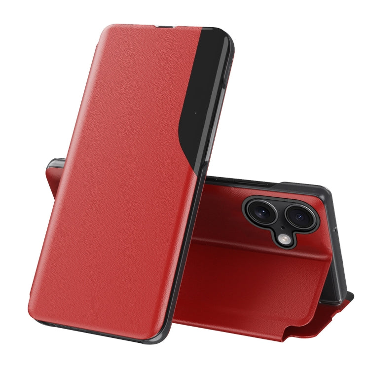 Side Display Flip Leather Phone Case, For iPhone 16, For iPhone 15 Pro Max, For iPhone 15 Pro, For iPhone 15 Plus