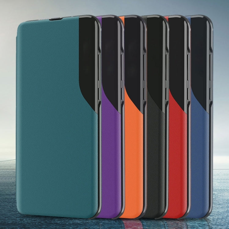 Side Display Flip Leather Phone Case, For iPhone 15