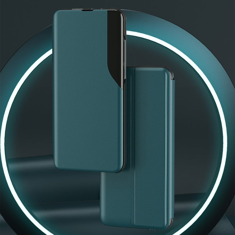 Side Display Flip Leather Phone Case, For iPhone 15