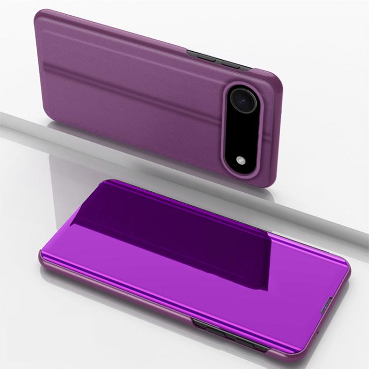 Plated Mirror Horizontal Flip Leather Phone Case with Holder, For iPhone Air, For iPhone 16e, For iPhone 16 Pro Max