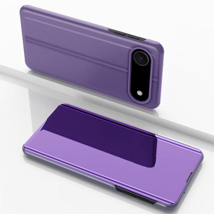 Plated Mirror Horizontal Flip Leather Phone Case with Holder, For iPhone Air, For iPhone 16e, For iPhone 16 Pro Max