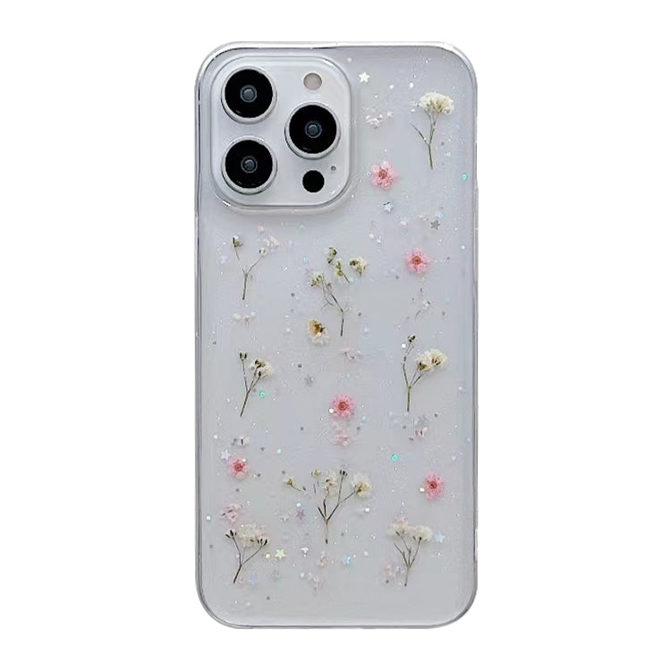 Gypsophila Flowers Pattern TPU Protective Phone Case, For iPhone 17e / 16e, For iPhone 16 Pro Max, For iPhone 16 Pro, For iPhone 16 Plus, For iPhone 16, For iPhone 15 Pro Max