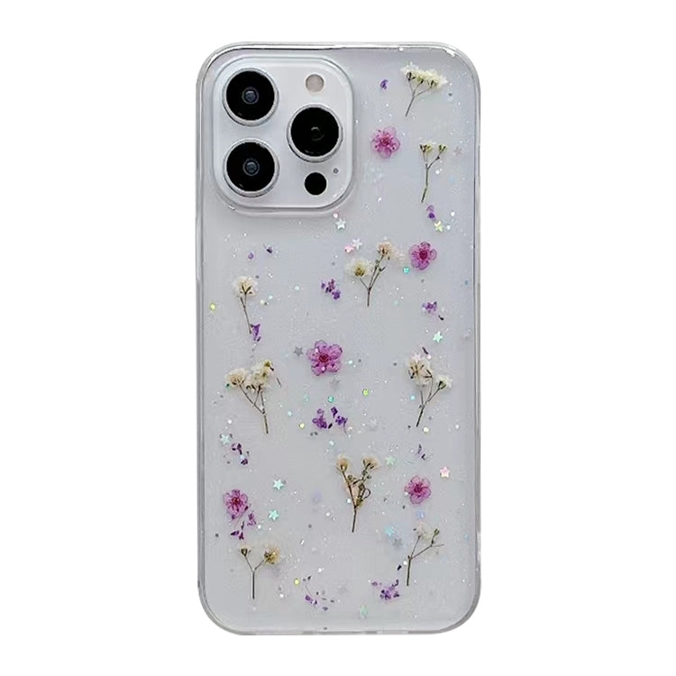 Gypsophila Flowers Pattern TPU Protective Phone Case, For iPhone 15 Pro, For iPhone 15 Plus, For iPhone 15