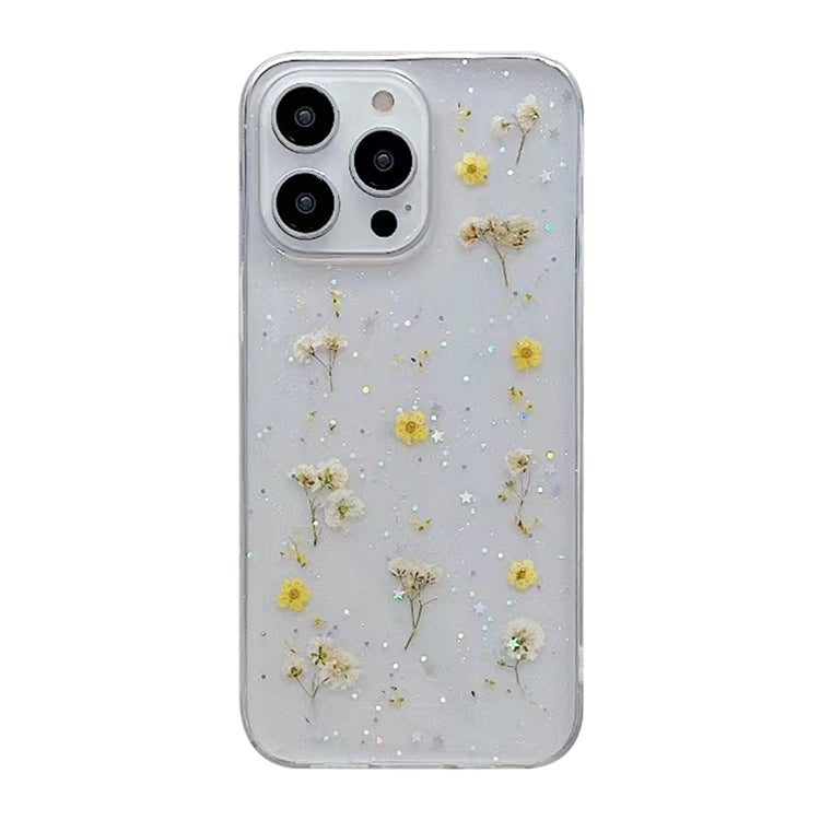 Gypsophila Flowers Pattern TPU Protective Phone Case, For iPhone 15 Pro, For iPhone 15 Plus, For iPhone 15