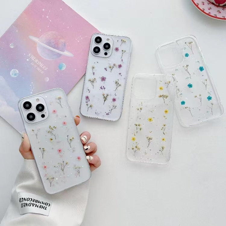 Gypsophila Flowers Pattern TPU Protective Phone Case, For iPhone 15 Pro, For iPhone 15 Plus, For iPhone 15