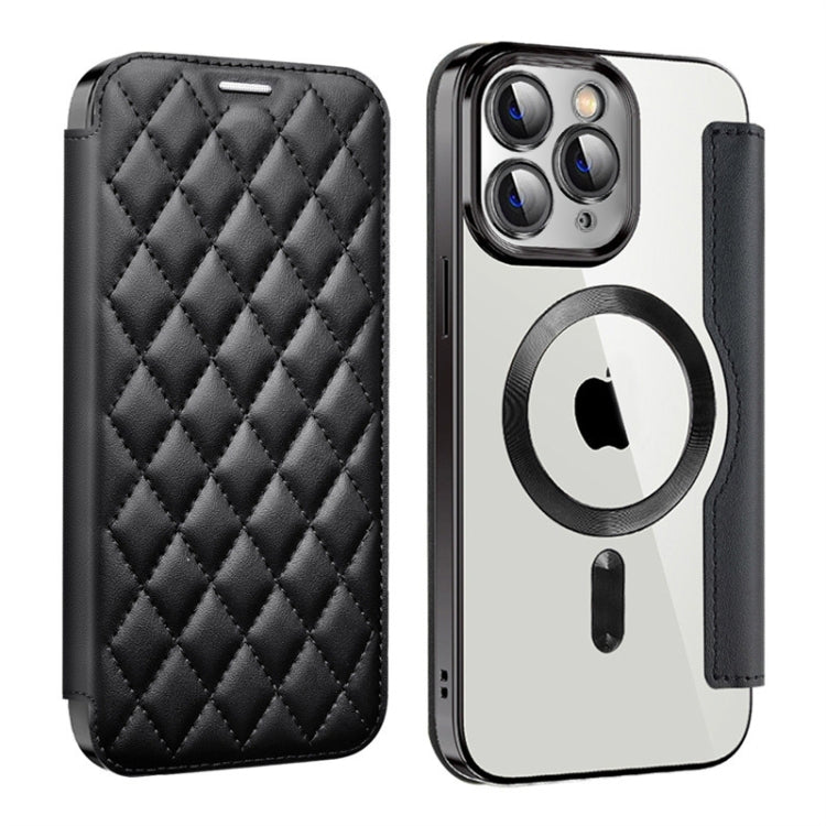 Shield Magsafe RFID Anti-theft Rhombus Leather Phone Case, For  iPhone 11