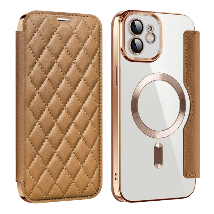 Shield Magsafe RFID Anti-theft Rhombus Leather Phone Case, For iPhone 12 Pro Max, For iPhone 12 Pro, For iPhone 11 Pro Max