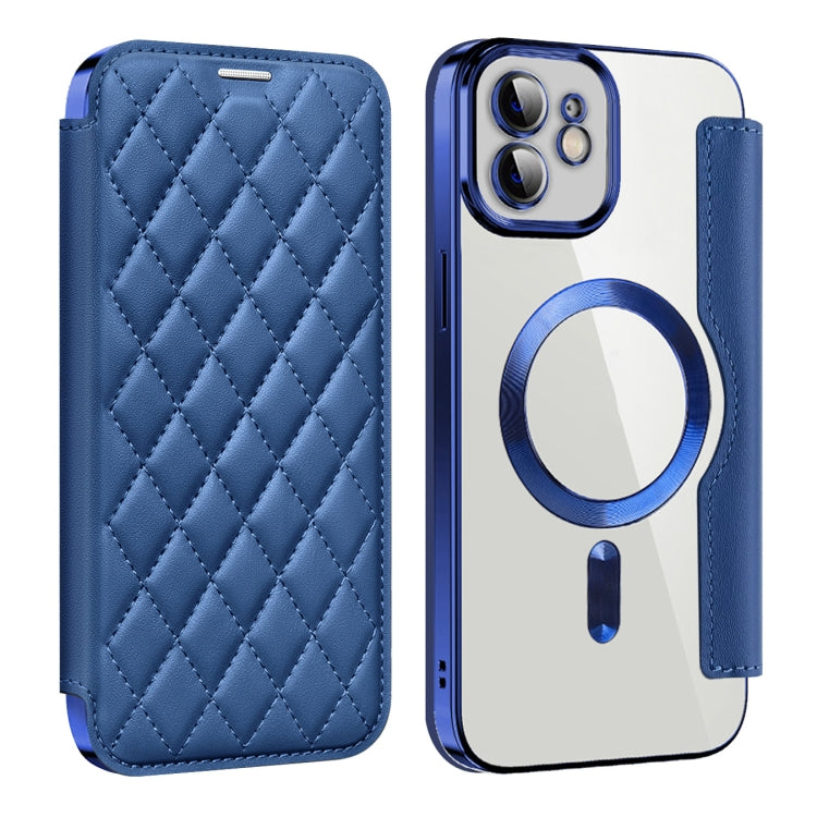 Shield Magsafe RFID Anti-theft Rhombus Leather Phone Case, For iPhone 12 Pro Max, For iPhone 12 Pro, For iPhone 11 Pro Max