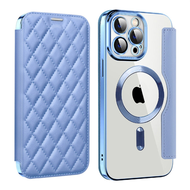 Shield Magsafe RFID Anti-theft Rhombus Leather Phone Case, For iPhone 14 Pro, For iPhone 14 Pro Max, For iPhone 13 Pro Max
