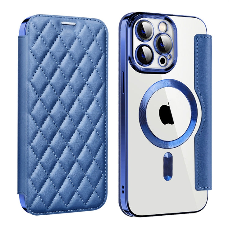 Shield Magsafe RFID Anti-theft Rhombus Leather Phone Case, For iPhone 14 Pro, For iPhone 14 Pro Max, For iPhone 13 Pro Max