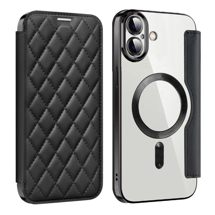 Shield Magsafe RFID Anti-theft Rhombus Leather Phone Case, For iPhone 15 Pro Max, For iPhone 15 Pro, For iPhone 15 Plus