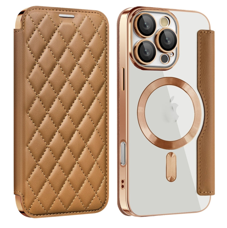 Shield Magsafe RFID Anti-theft Rhombus Leather Phone Case, For iPhone 16 Pro, For iPhone 16 Plus, For iPhone 16