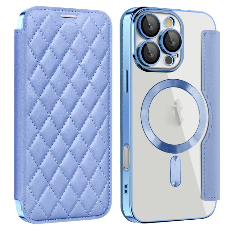 Shield Magsafe RFID Anti-theft Rhombus Leather Phone Case, For iPhone 16 Pro, For iPhone 16 Plus, For iPhone 16