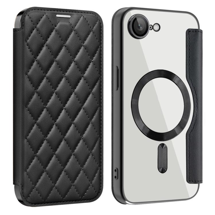 Shield Magsafe RFID Anti-theft Rhombus Leather Phone Case, For  iPhone 11