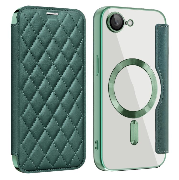 Shield Magsafe RFID Anti-theft Rhombus Leather Phone Case, For  iPhone 11