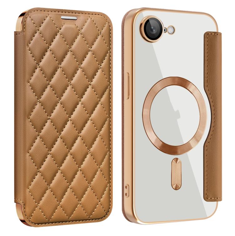 Shield Magsafe RFID Anti-theft Rhombus Leather Phone Case, For  iPhone 11