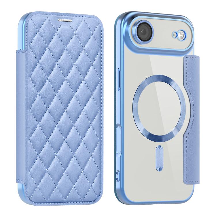 Shield Magsafe RFID Anti-theft Rhombus Leather Phone Case, For iPhone Air, For iPhone 16e, For iPhone 16 Pro Max