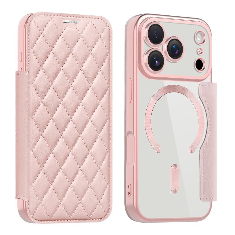 Shield Magsafe RFID Anti-theft Rhombus Leather Phone Case, For iPhone Air, For iPhone 16e, For iPhone 16 Pro Max