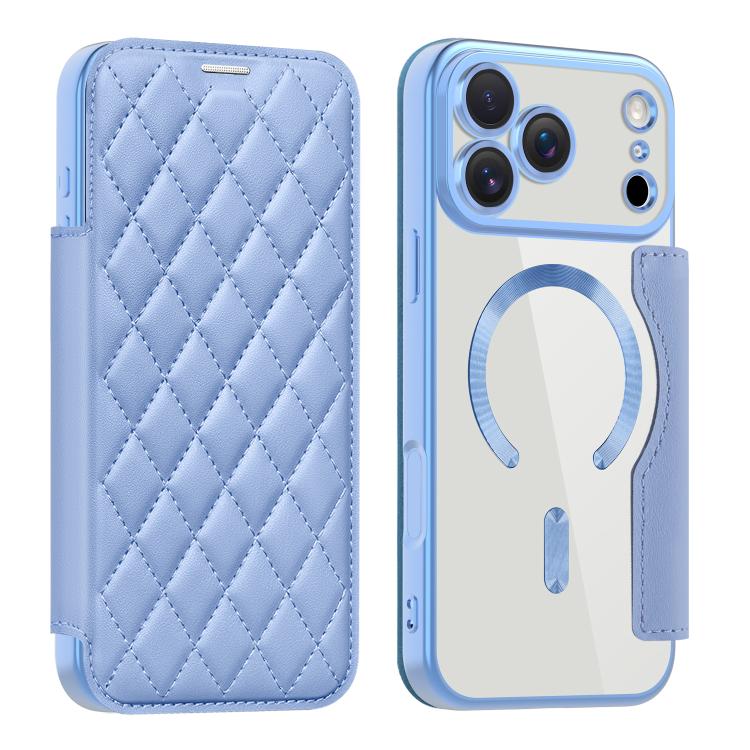 Shield Magsafe RFID Anti-theft Rhombus Leather Phone Case, For iPhone 17 Pro Max, For iPhone 17 Pro, For iPhone 17