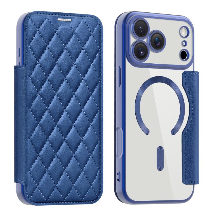 Shield Magsafe RFID Anti-theft Rhombus Leather Phone Case, For iPhone 17 Pro Max, For iPhone 17 Pro, For iPhone 17
