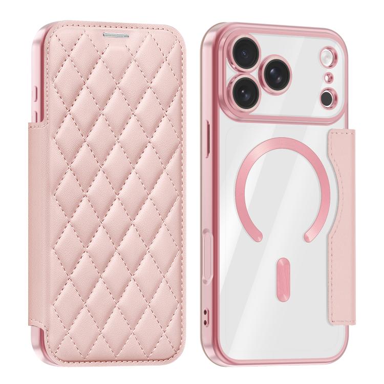 Shield Magsafe RFID Anti-theft Rhombus Leather Phone Case, For iPhone 17 Pro Max, For iPhone 17 Pro, For iPhone 17