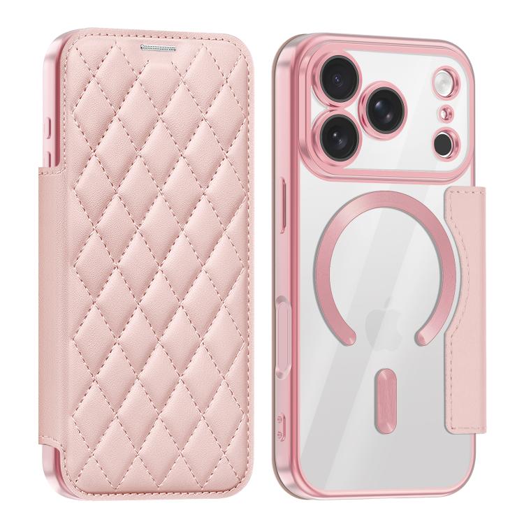 Shield Magsafe RFID Anti-theft Rhombus Leather Phone Case, For iPhone 17 Pro Max, For iPhone 17 Pro, For iPhone 17