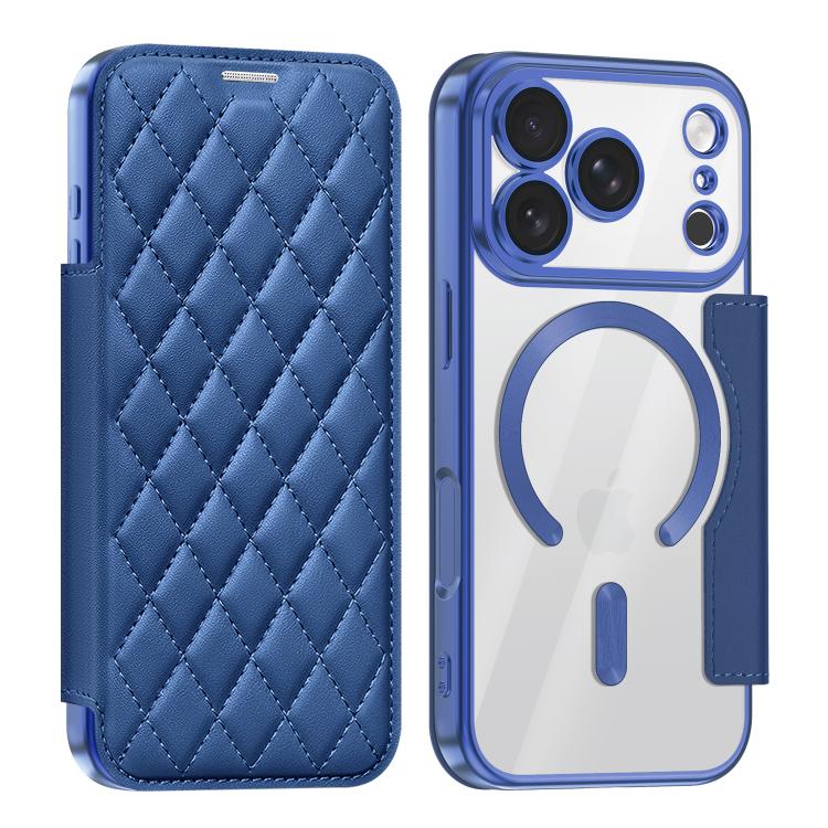 Shield Magsafe RFID Anti-theft Rhombus Leather Phone Case, For iPhone 17 Pro Max, For iPhone 17 Pro, For iPhone 17