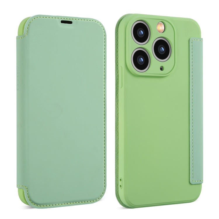 Imitate Liquid Skin Feel Leather Phone Case with Card Slots, For iPhone 11 Pro Max, For iPhone 11
